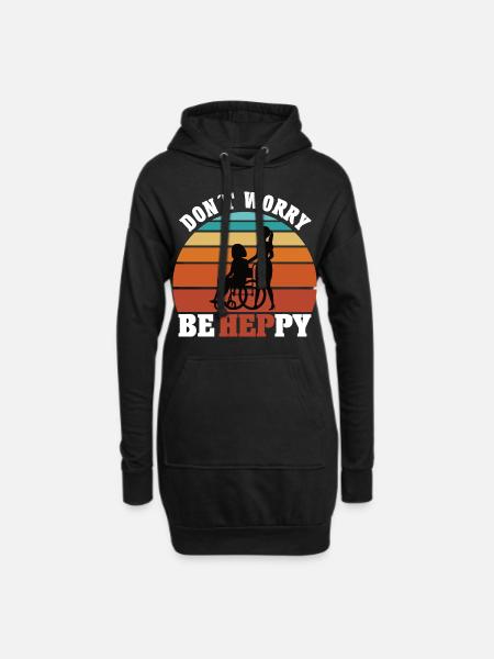 Heilerziehungspflegerin HEP Vintage Retro Geschenk - Hoodie-Kleid - Schwarz