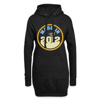 Made in 2012 - Hoodie-Kleid - Schwarz - Vorne