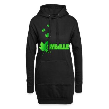 Ahornblatt für Sybille Bille Vorname - Hoodie-Kleid - Schwarz - Vorne