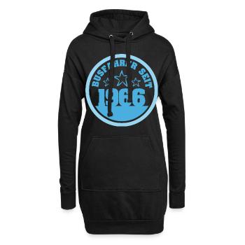Bus 1966 - Hoodie-Kleid - Schwarz - Vorne