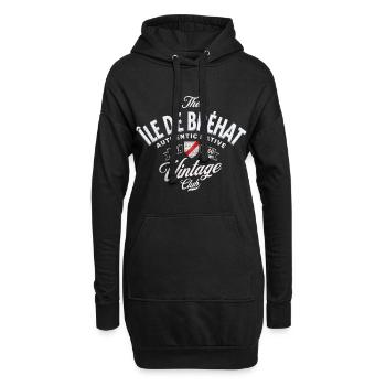 The Ile de Brehat vintage club - Sweat-shirt à capuche long Femme - noir - Devant