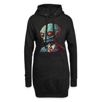 Président d’Alien : Design créatif de science-fiction - Sweat-shirt à capuche long Femme - noir - Devant