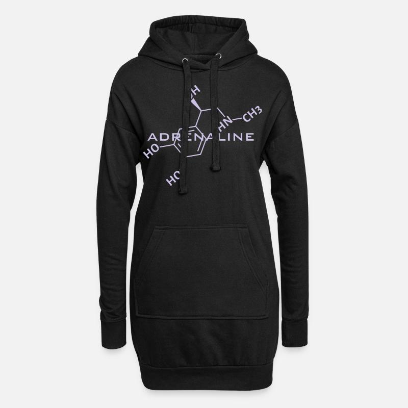 Adrenaline Structural Formula - Hoodie Dress - black