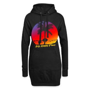 SUP board paddleboarding paddel supboard Stand Up - Hoodie-Kleid - Schwarz - Vorne