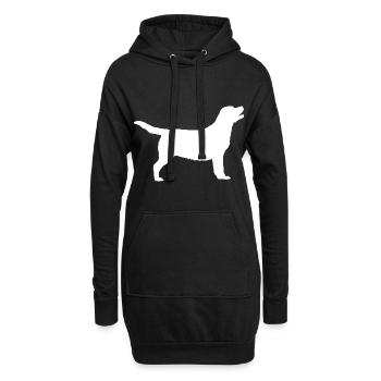 Labrador - Sweat-shirt à capuche long Femme - noir - Devant