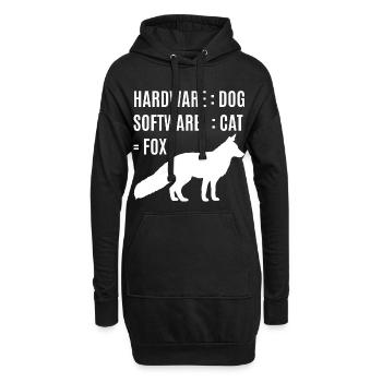 Logiciel de matériel de chien de chat de chat - Sweat-shirt à capuche long Femme - noir - Devant