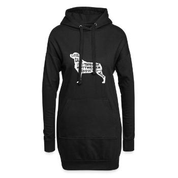 rottweiler - Sweat-shirt à capuche long Femme - noir - Devant