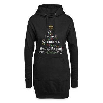 Its The Most Wonderful Time Of The Year, Xmas - Hoodie-Kleid - Schwarz - Vorne
