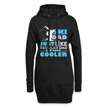 Ski Dad, Skifahren, Winterurlaub, Papa, schnee - Hoodie-Kleid - Schwarz - Vorne