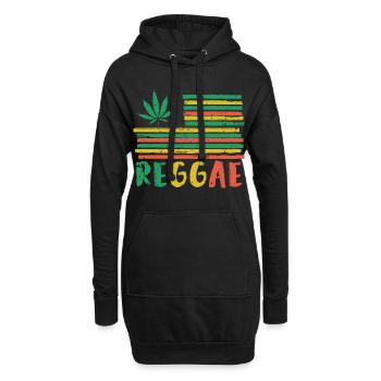 Drapeau reggae, Marley, drapeau rastafari, Jamaïque - Sweat-shirt à capuche long Femme - noir - Devant
