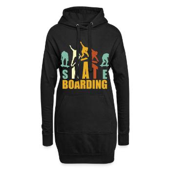Skateboarding, Skater, Skateboarder - Sweat-shirt à capuche long Femme - noir - Devant