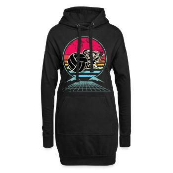 Volley-ball - Sweat-shirt à capuche long Femme - noir - Devant