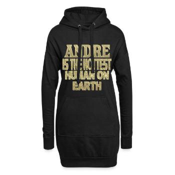 Andre - Sweat-shirt à capuche long Femme - noir - Devant