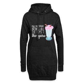 mon milkshake amène les garçons dans la cour - Sweat-shirt à capuche long Femme - noir - Devant