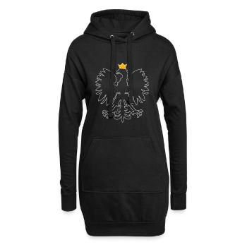 Polen Polska polnisches Wappen Patriotismus Adler - Hoodie-Kleid - Schwarz - Vorne