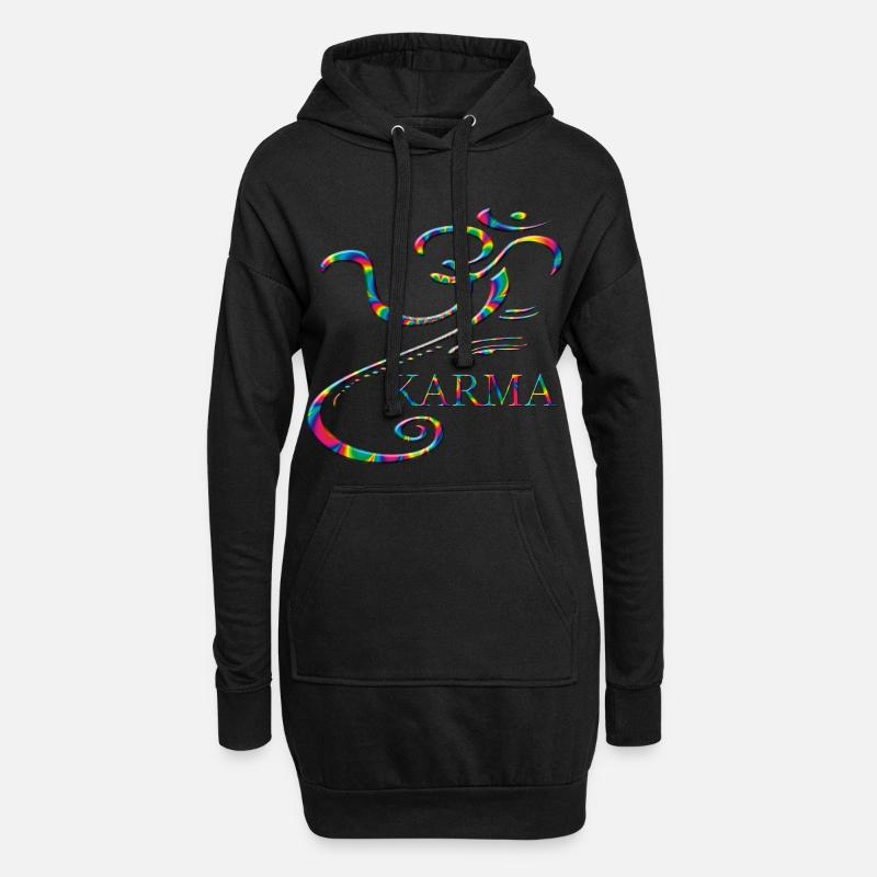 Karma - Hoodie-Kleid - Schwarz