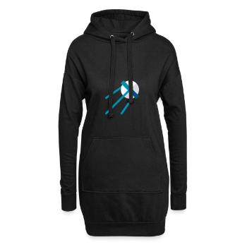 Satellite dans l’espace – Icône bleue de l’espace - Sweat-shirt à capuche long Femme - noir - Devant