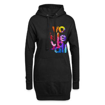 Volleyball handball sport gift - Sweat-shirt à capuche long Femme - noir - Devant