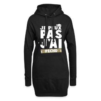 I can't I sinned - Hoodie Dress - black - Front