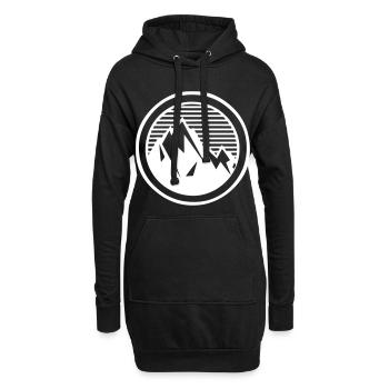 Berge im Kreis - Hoodie-Kleid - Schwarz - Vorne