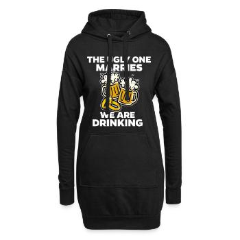Junggesellenabschied Hochzeit Party Ehe Lustig - Hoodie-Kleid - Schwarz - Vorne