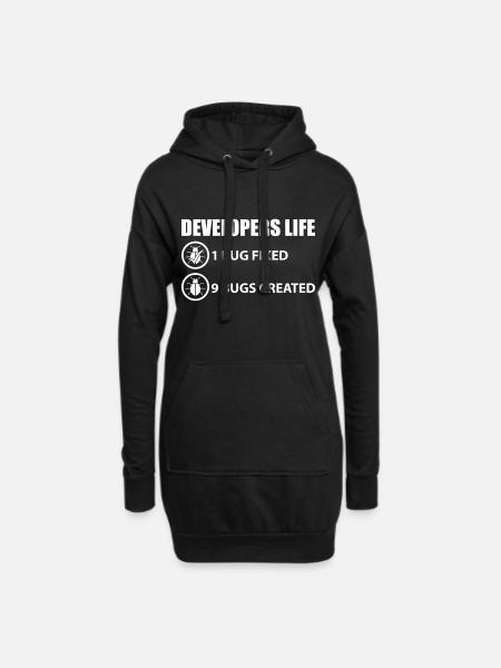 Programmierer Witz - Hoodie-Kleid - Schwarz