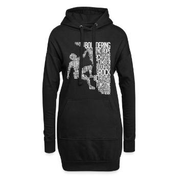 Boulder Escalade Alpinisme Paroi rocheuse Alpiniste - Sweat-shirt à capuche long Femme - noir - Devant