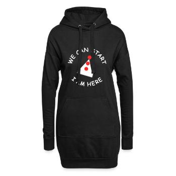 Weihnachts Karneval - Hoodie-Kleid - Schwarz - Vorne