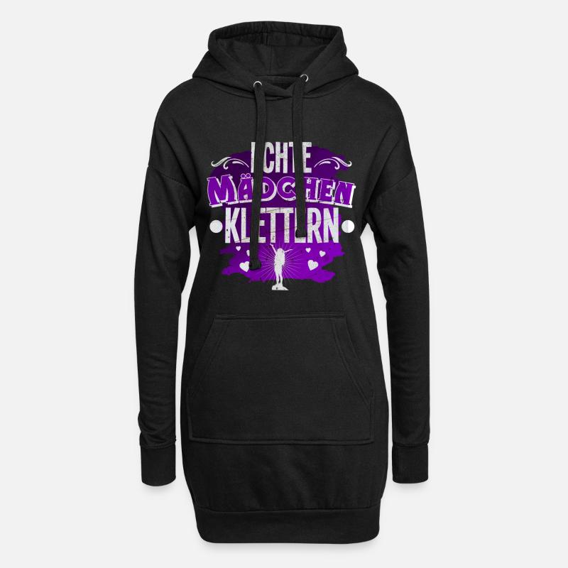 Klettern - Hoodie-Kleid - Schwarz