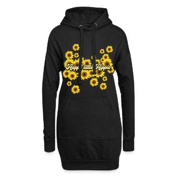 Bonne petite hippie - Sweat-shirt à capuche long Femme - noir - Devant