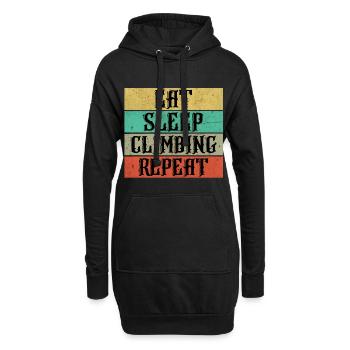 Climbing Klettern - Hoodie-Kleid - Schwarz - Vorne