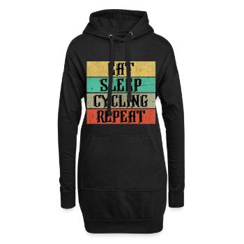 Cyclisme cyclisme - Sweat-shirt à capuche long Femme - noir - Devant