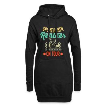 Rentner Radfahren Fahrrad - Hoodie-Kleid - Schwarz - Vorne