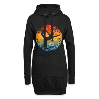 Pilates Yoga - Hoodie-Kleid - Schwarz - Vorne