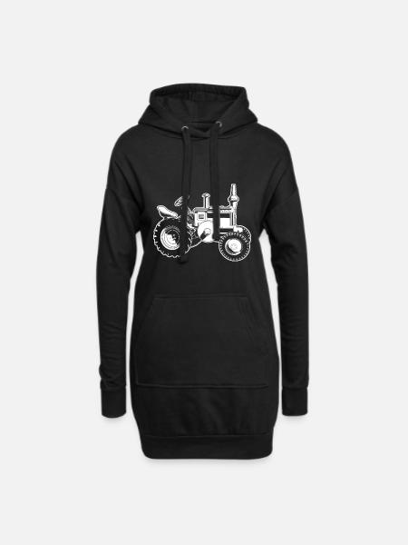 Traktor - Hoodie-Kleid - Schwarz