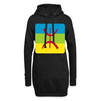 berber flagge aufkleber amazigh ref - Hoodie-Kleid - Schwarz - Vorne
