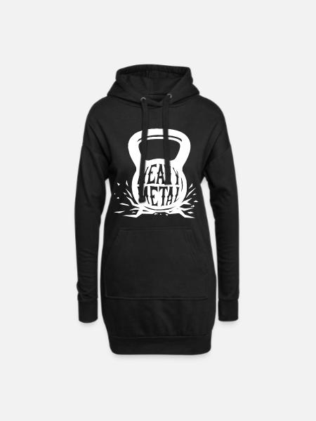 Heavy metal - Hoodie Dress - black