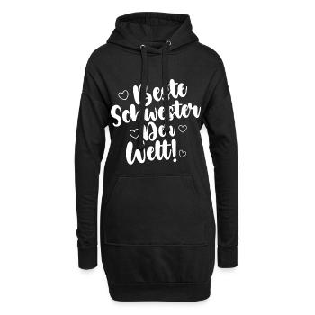 Beste Schwester Der Welt! - Hoodie-Kleid - Schwarz - Vorne