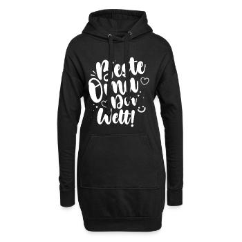 Beste Oma Der Welt! - Hoodie-Kleid - Schwarz - Vorne