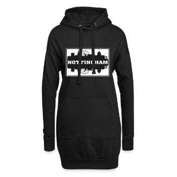 Nottingham England Travel Souvenir Skyline Silhoue - Hoodie-Kleid - Schwarz - Vorne