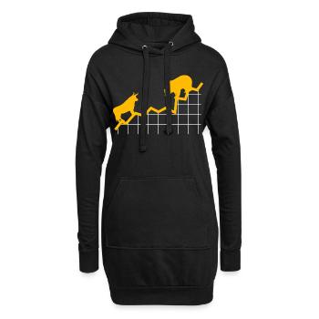 Aktien ETF Börse Rendite Trader Geld Freiheit Inv - Hoodie-Kleid - Schwarz - Vorne