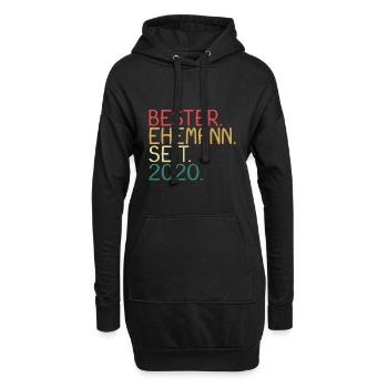 Bester Ehemann seit 2020 - Hoodie-Kleid - Schwarz - Vorne