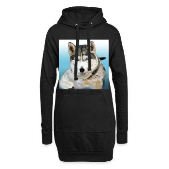 Husky - Hoodie-Kleid - Schwarz - Vorne
