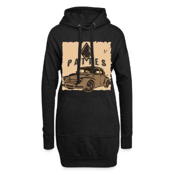 4 BEINE - Hoodie-Kleid - Schwarz - Vorne