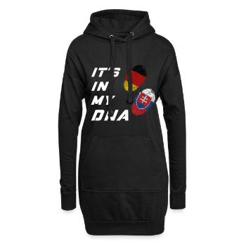 In meiner DNA Deutschland und Slowakei - Hoodie-Kleid - Schwarz - Vorne