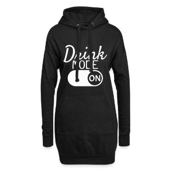 Trinken - Hoodie-Kleid - Schwarz - Vorne