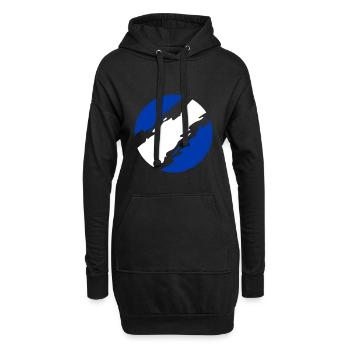 Grèce - Sweat-shirt à capuche long Femme - noir - Devant