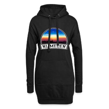 Nimègue Pays-Bas Skyline Vintage Sunset Voyage - Sweat-shirt à capuche long Femme - noir - Devant