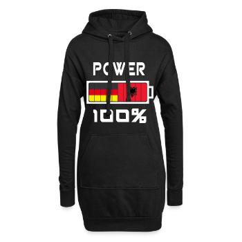 Deutschland und Albanien Power 100% - Hoodie-Kleid - Schwarz - Vorne