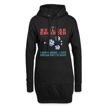 Lustiges Nukleartechnik-Zitat für Nuclear Engine - Hoodie-Kleid - Schwarz - Vorne